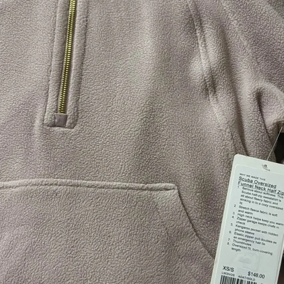 Scuba Oversized Funnel Neck Half Zip - Picture 3 of 3